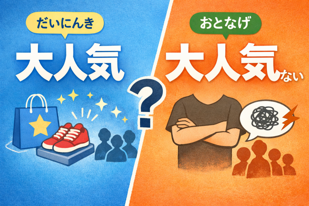 大人気は「だいにんき」と「おとなげ」どっち？迷わない見分け方