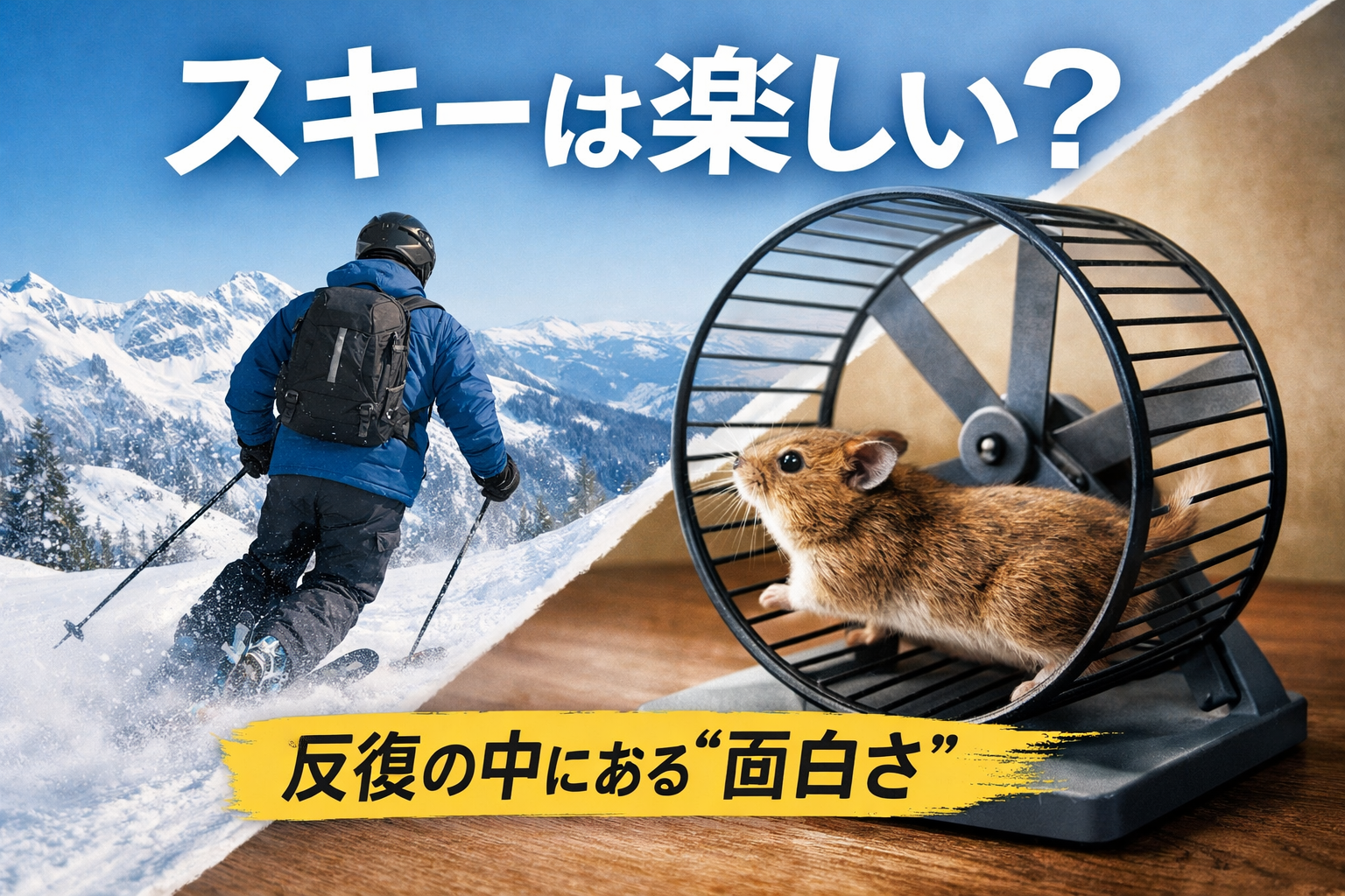 スキー場が「ハムスターの回し車」に見える人へ。楽しくなる理由は“反復”の中にある