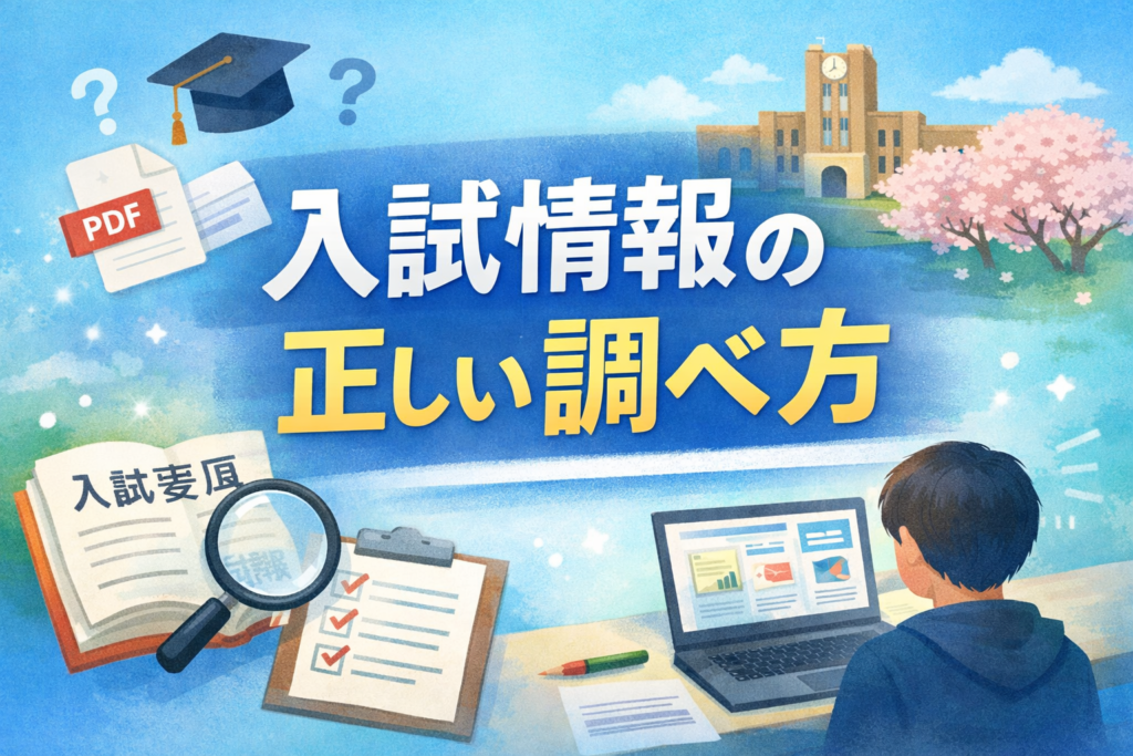 AIの回答が不安な受験生へ：入試科目と出願手続きを“公式情報”で確定する方法