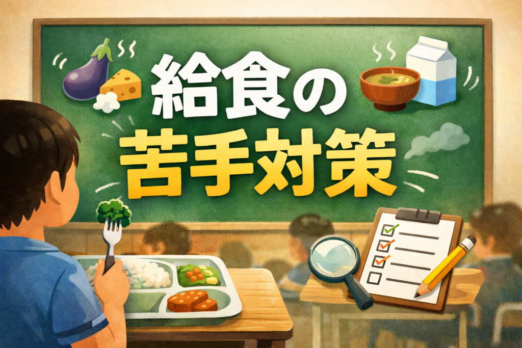 給食で苦手な食べ物が出た日の対処法｜完食がつらい子のための小さなステップ