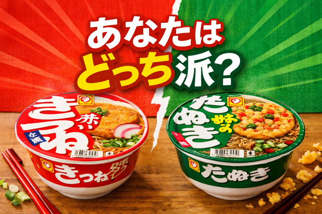 赤いきつねが人気なのはなぜ？緑のたぬき派でも納得しやすい違いと理由