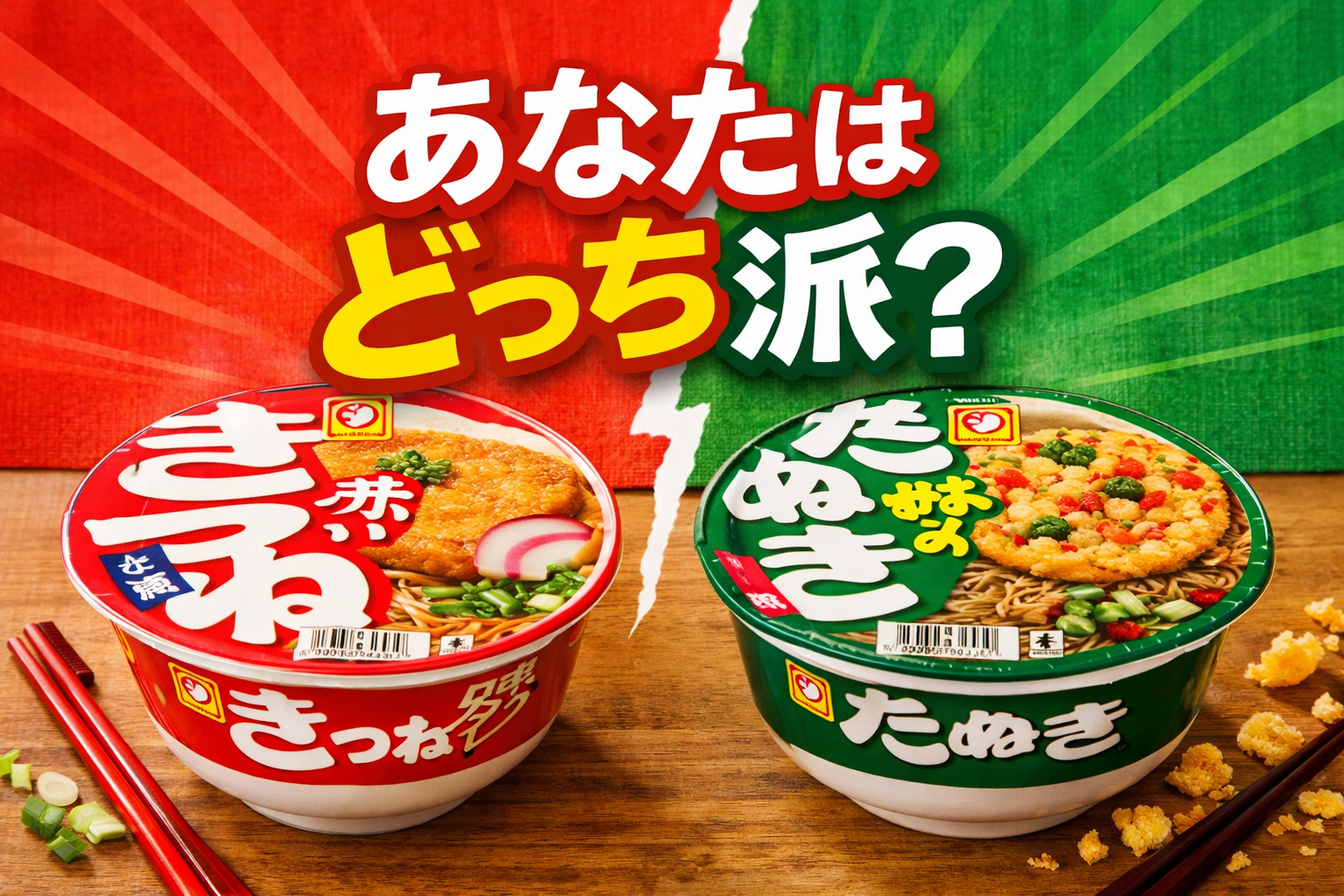 赤いきつねが人気なのはなぜ？緑のたぬき派でも納得しやすい違いと理由